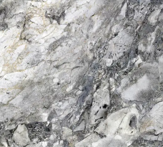 Superficie de losa: Vermont White Marble (Shelburne Formation, Pennsylvanian metamorphism of Ordovician limest