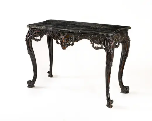 Superficie de losa: Marble-slab table MET 18 110 27ab SlabTable