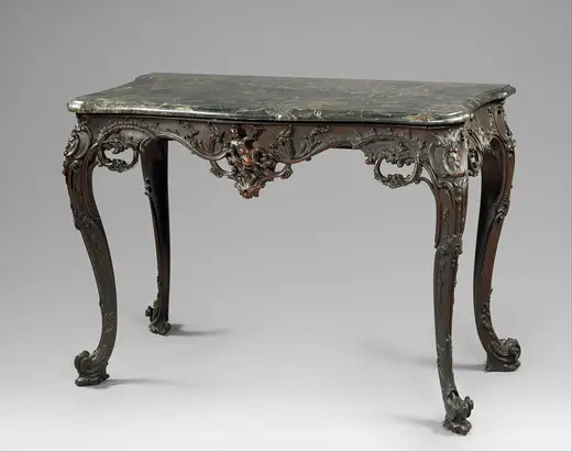 Superficie de losa: Marble-slab table MET DT12112