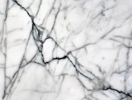 Superficie di lastra: Statuarietto White Marble (Apuan Marble Formation, Tertiary metamorphism of Jurassic limes