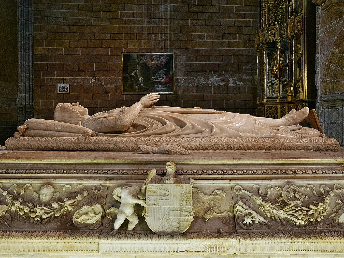 Slab surface: Figura yacente del príncipe Don Juan, Domenico di Alessandro Fancelli