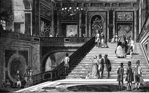 Scala: P7 MARBLE STAIRCASE OF THE CHATEAU DE VERSAILLES 1792
