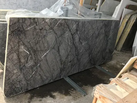 Grigio Carnico marmo, superficie di lastra – Marmi di Carrara – antracite, nero (1)