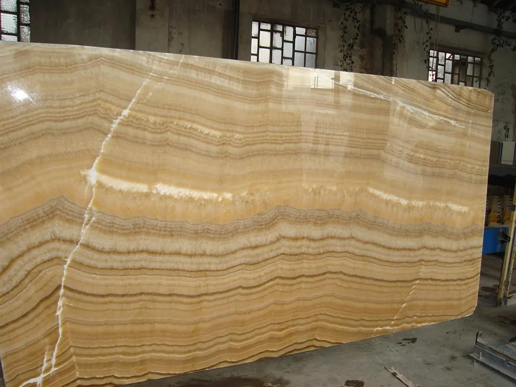 Honey Onyx marbre, surface de dalle – Marmi di Carrara – doré, anthracite (3)