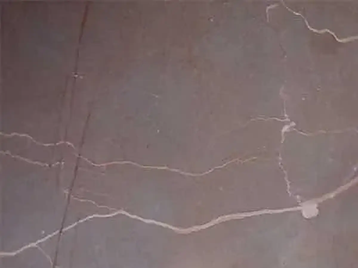 Iran M 228 Kalkstein, polierte Probe – Marmi di Carrara – grau, violett (1)