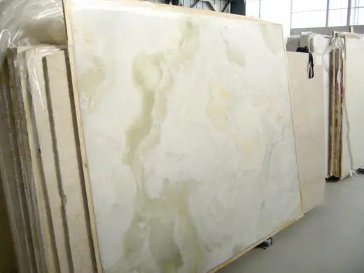Onice Bianco onice, superficie di lastra – Marmi di Carrara – beige, grigio chiaro (18)