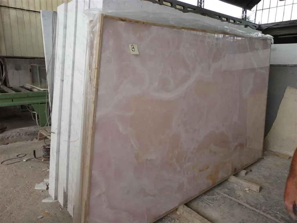 Onice Rosa onyx slab surface – Marmi di Carrara – grey, violet (3)