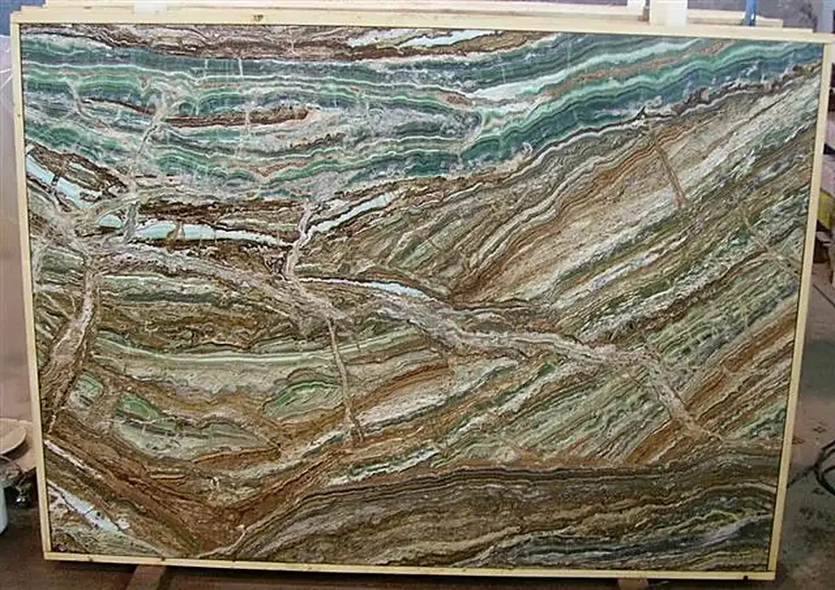 Onice Smeraldo onyx slab surface – Marmi di Carrara – grey, green (13)