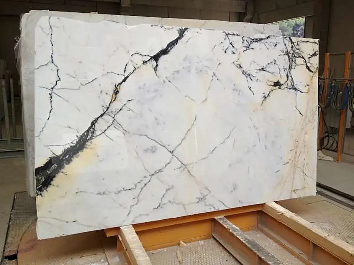 Paonazzo мрамор, поверхность плиты – Marmi di Carrara – слоновая кость, антрацитовый (5)