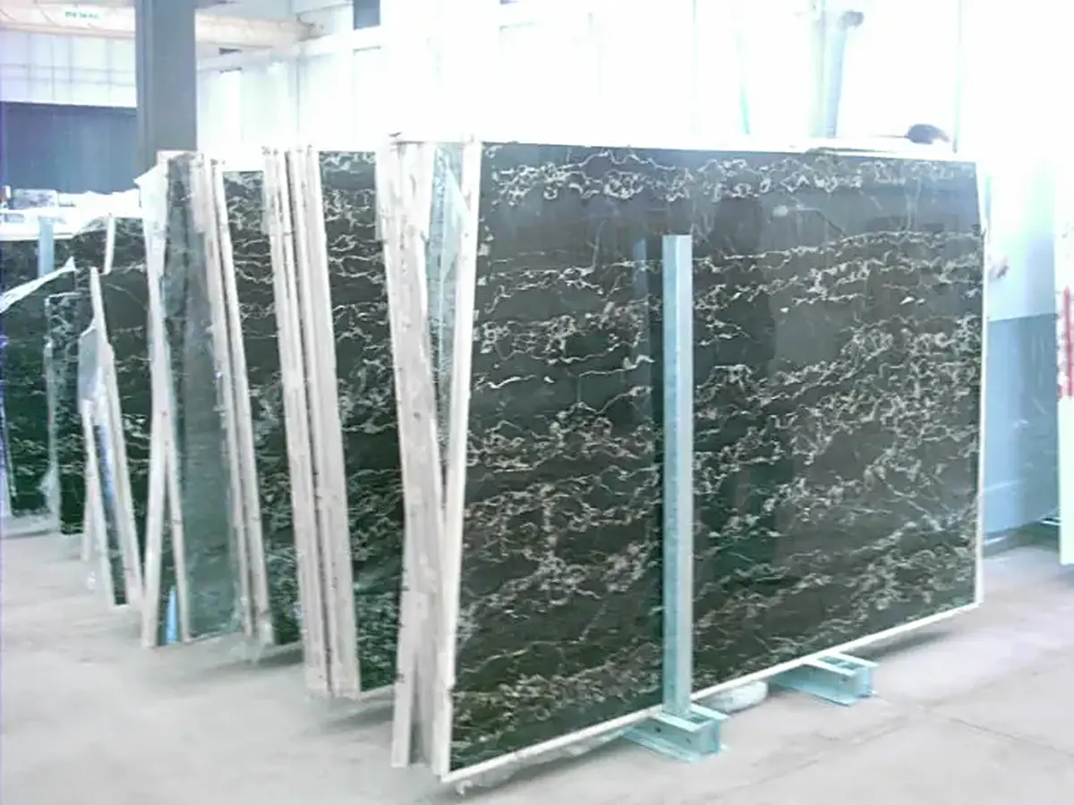 Portoro marble slab surface – Marmi di Carrara – white, charcoal (47)
