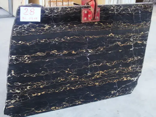 Portoro Extra marble slab surface – Marmi di Carrara – charcoal, black (12)