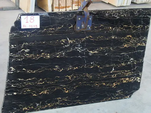 Portoro Extra marble slab surface – Marmi di Carrara – charcoal, black (14)