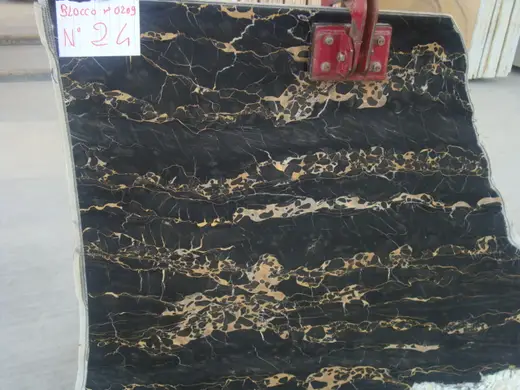 Portoro Extra marble slab surface – Marmi di Carrara – charcoal, light grey (17)