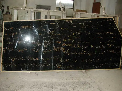 Portoro Extra marble slab surface – Marmi di Carrara – black, beige (19)
