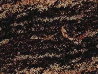 Rainbow Granit, polierte Probe – Marmi di Carrara – schwarz, braun (1)