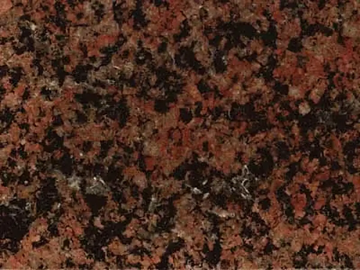 Rojo Oriental гранит, полированный образец – Marmi di Carrara – коричневый, чёрный (1)
