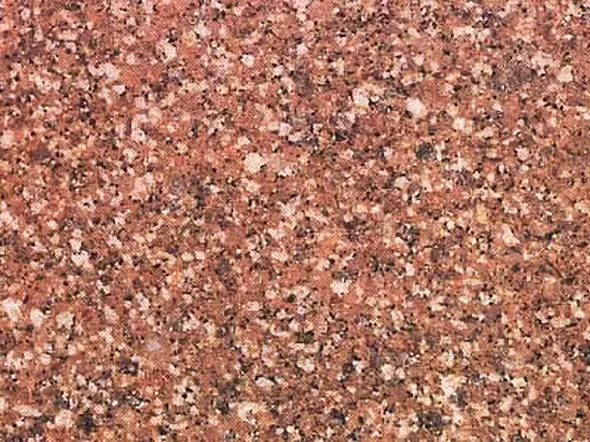 Rosa Capri granito, muestra pulida – Marmi di Carrara – dorado, rojo óxido (1)