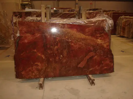 Rosso Damasco marble slab surface – Marmi di Carrara – brown, gold (43)