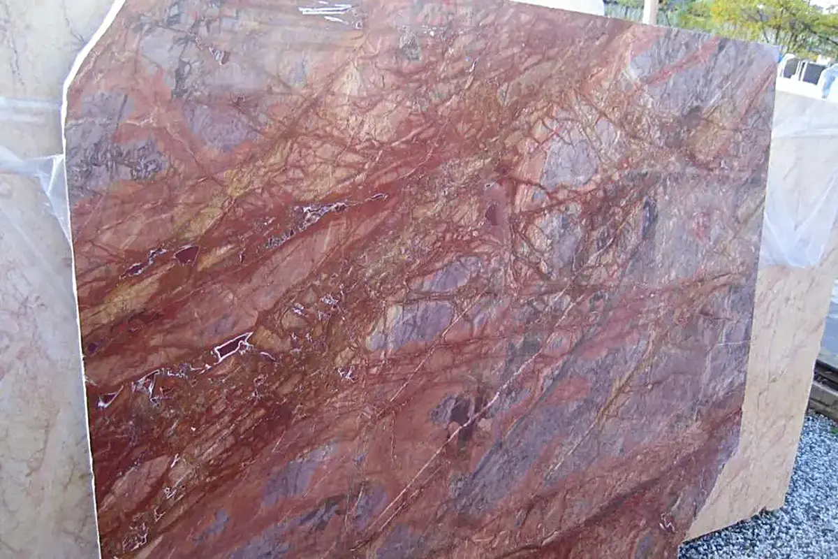 Rosso Damasco marble slab surface – Marmi di Carrara – grey, light grey (53)
