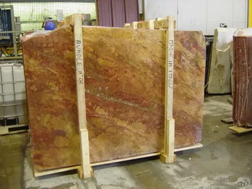 Rosso Damasco marble slab surface – Marmi di Carrara – brown, gold (56)