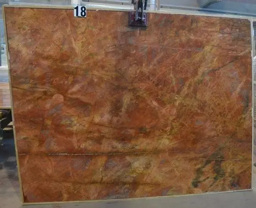 Rosso Damasco marble slab surface – Marmi di Carrara – brown, grey (60)