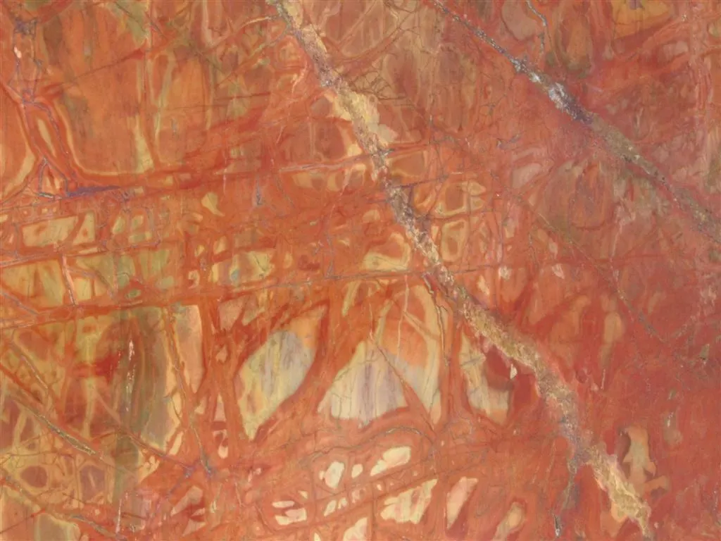 Rosso Damasco мрамор, поверхность плиты – Marmi di Carrara – золотистый, ржаво-красный (62)
