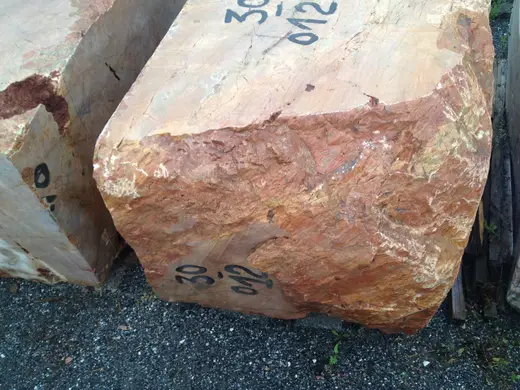 Rosso Damasco marble quarry block – Marmi di Carrara – charcoal, grey (8)