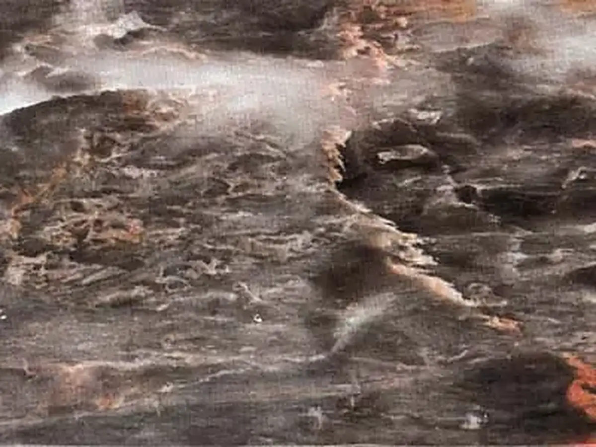 Salome Kalkstein, polierte Probe – Marmi di Carrara – anthrazit, violett (1)