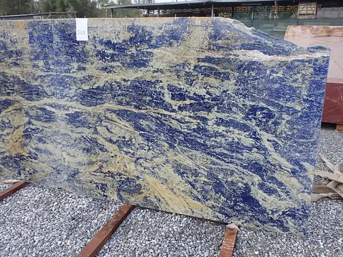 Sodalite Blue mármol, superficie de losa – Marmi di Carrara – gris, verde (6)