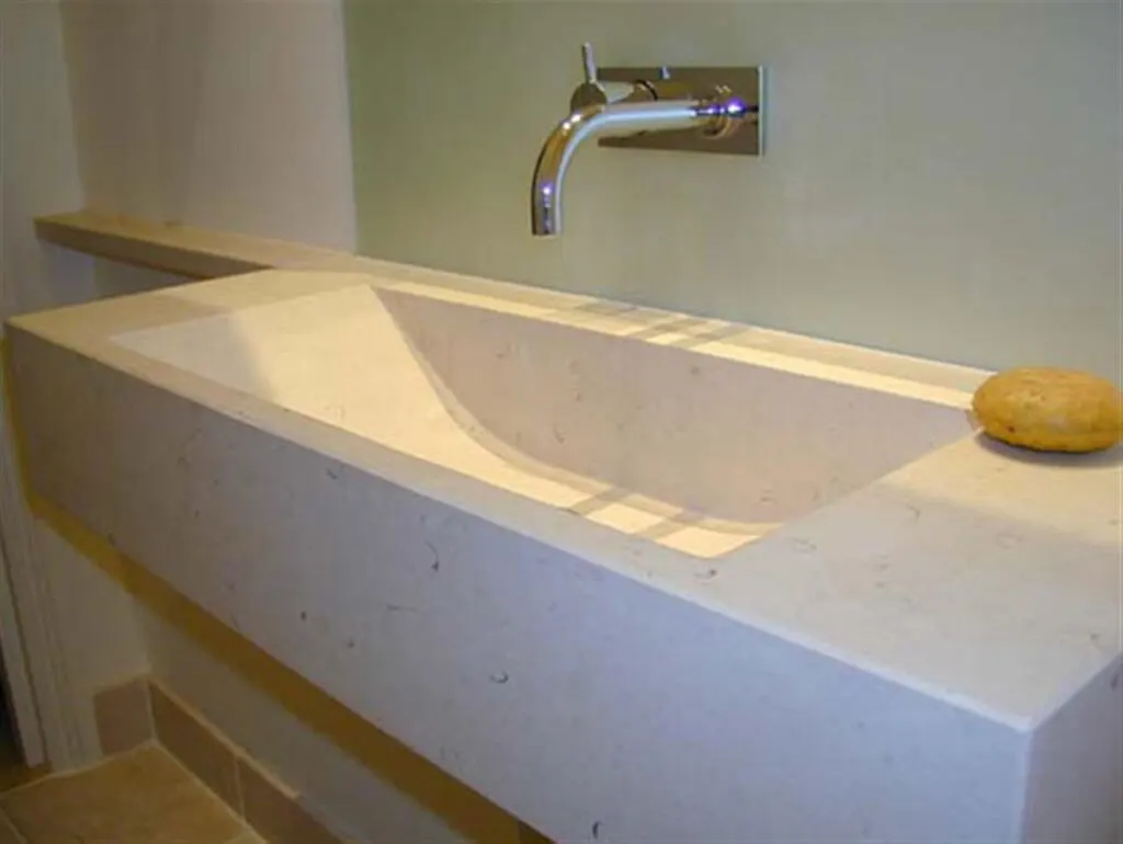 Statuarietto mármol, baño – Marmi di Carrara – gris, beige (34)