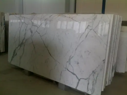 Statuario marble slab surface – Marmi di Carrara – grey, black (56)