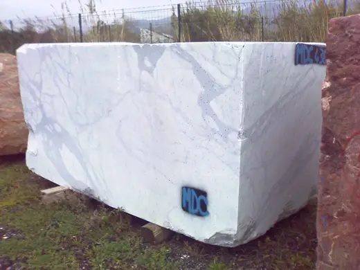 Statuario marble slab surface – Marmi di Carrara – white, charcoal (76)