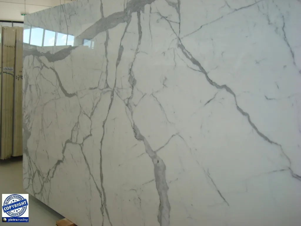 Statuario marbre, surface de dalle – Marmi di Carrara – gris, gris clair (78)