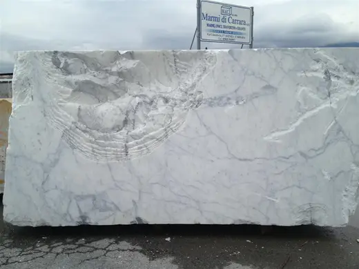 Statuario marble slab surface – Marmi di Carrara – light grey, charcoal (79)