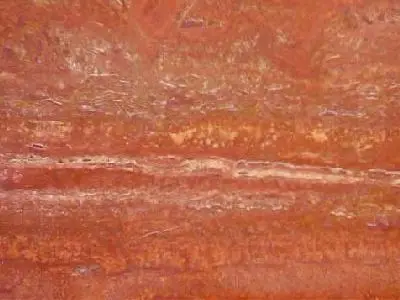 T 108 travertino, muestra pulida – Marmi di Carrara – dorado, rojo óxido (1)