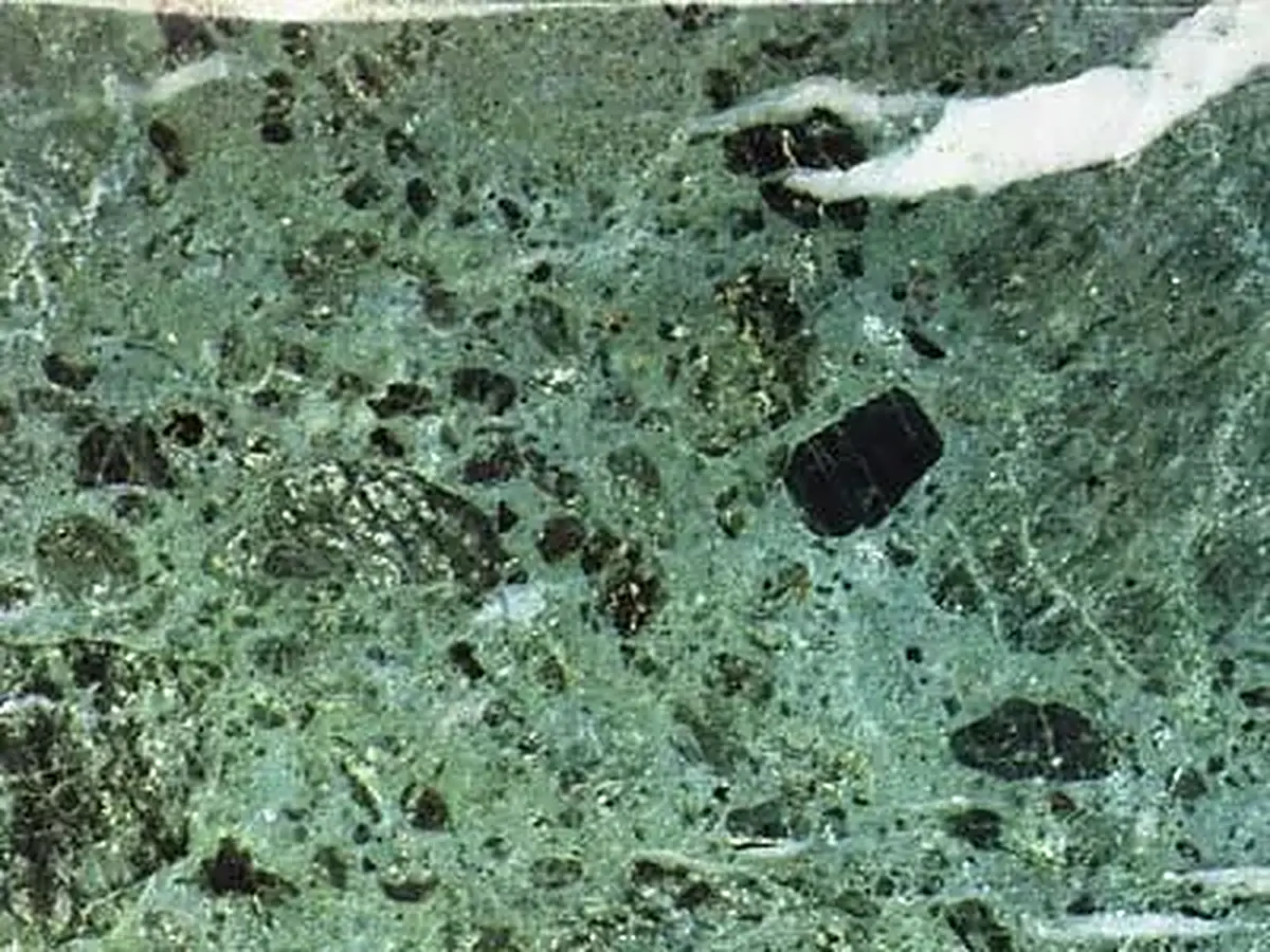 Verde Issorie marble polished sample – Marmi di Carrara – green, grey (1)
