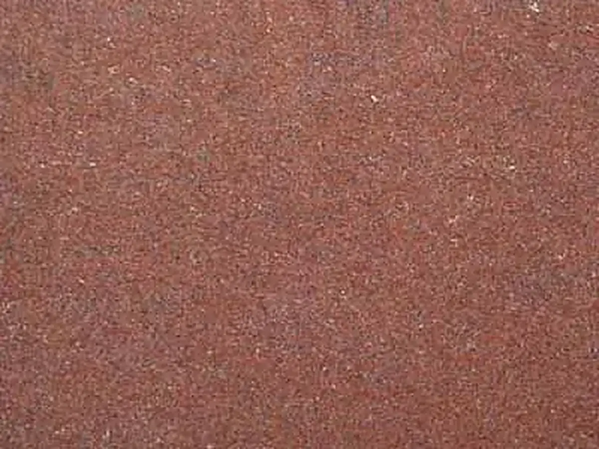 Vermelho Coral granito, campione lucido – Marmi di Carrara – rosso ruggine, marrone (1)