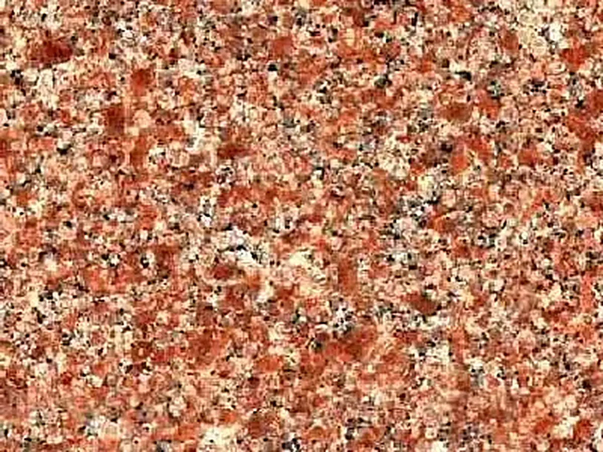 Vermillion granito, muestra pulida – Marmi di Carrara – dorado, rojo óxido (1)