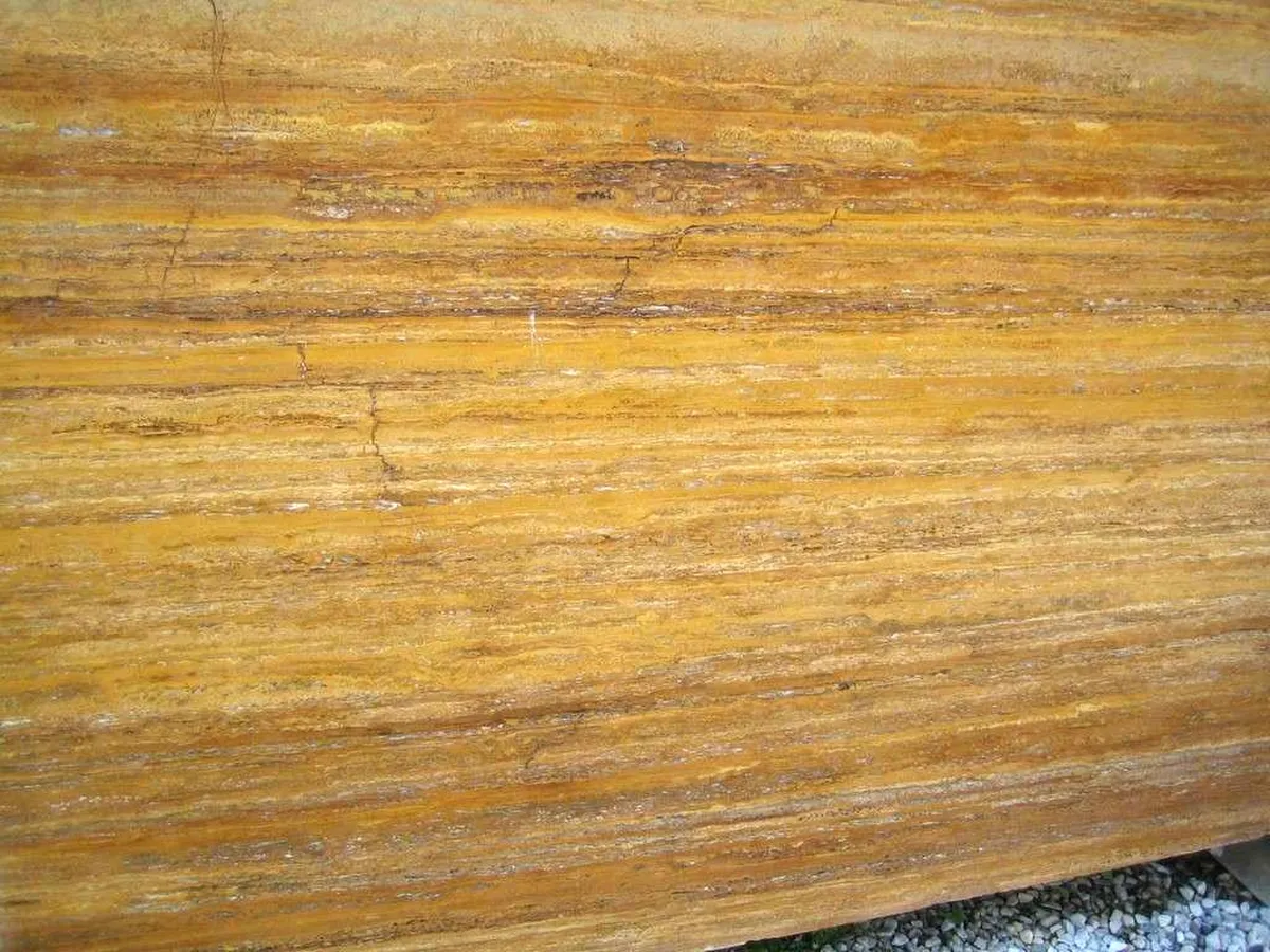 Yellow Travertine травертин, поверхность плиты – Marmi di Carrara – золотистый (1)
